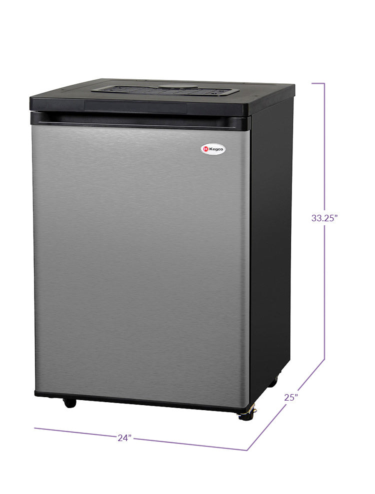 24" Wide Stainless Steel Kegerator Cabinet Only