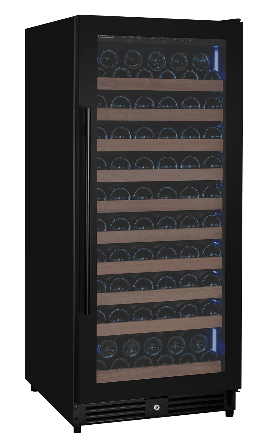 Reserva Series 119 Bottle 55" Semi Tall Single Zone Right Hinge Black Metal Wine Refrigerator