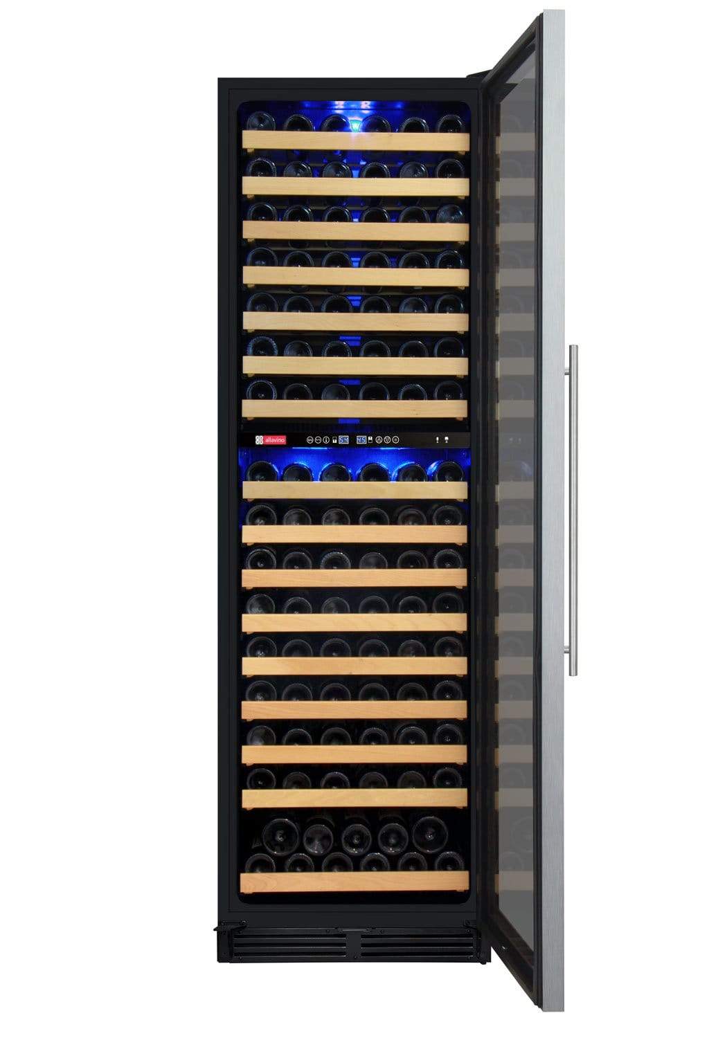 Allavino  FlexCount Classic II Tru-Vino 172 Bottle Dual Zone Stainless Steel Right Hinge Wine Refrigerator YHWR172-2SR20