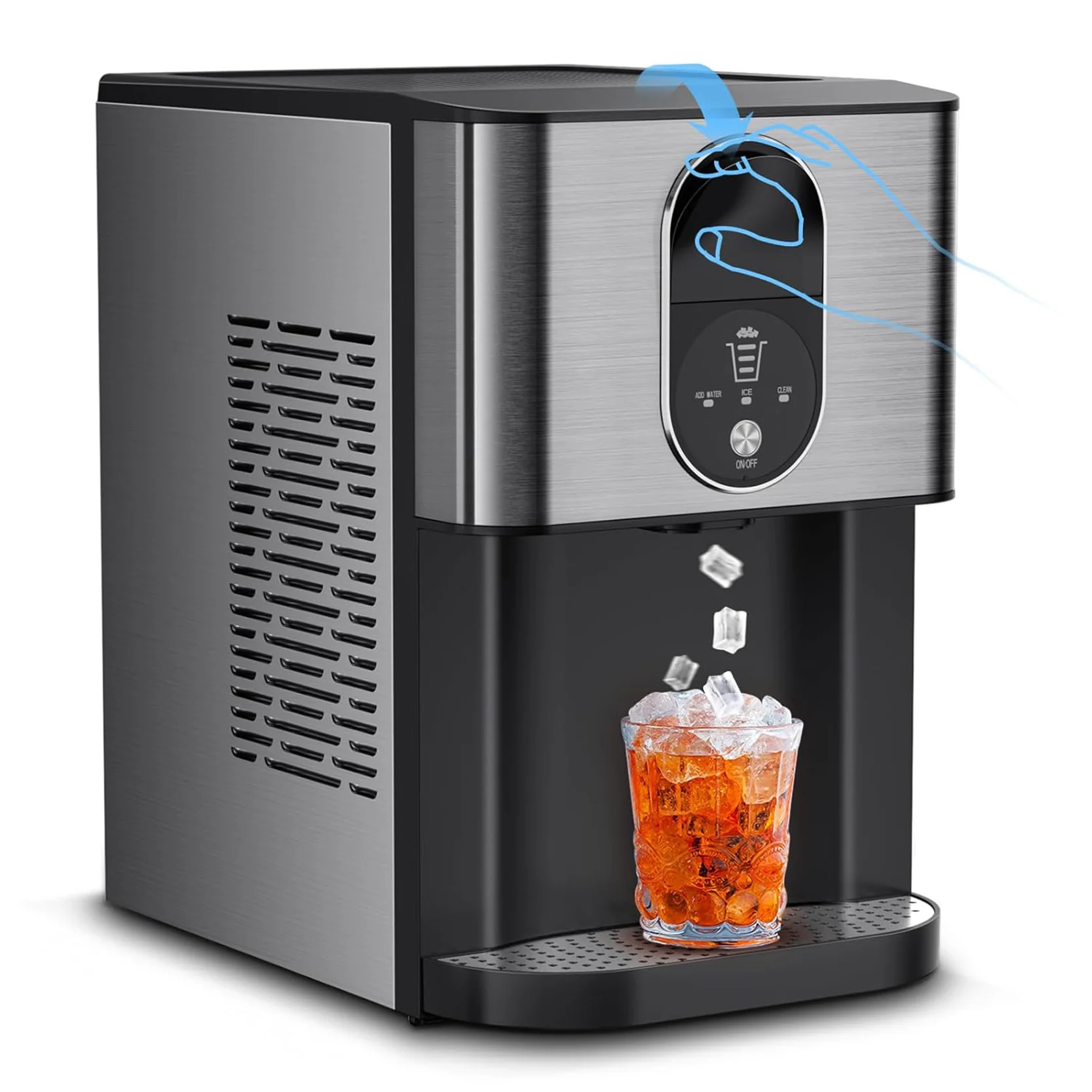 Antarctic Star Nugget Ice Maker with Soft Chewable Ice 44 Lbs/24H