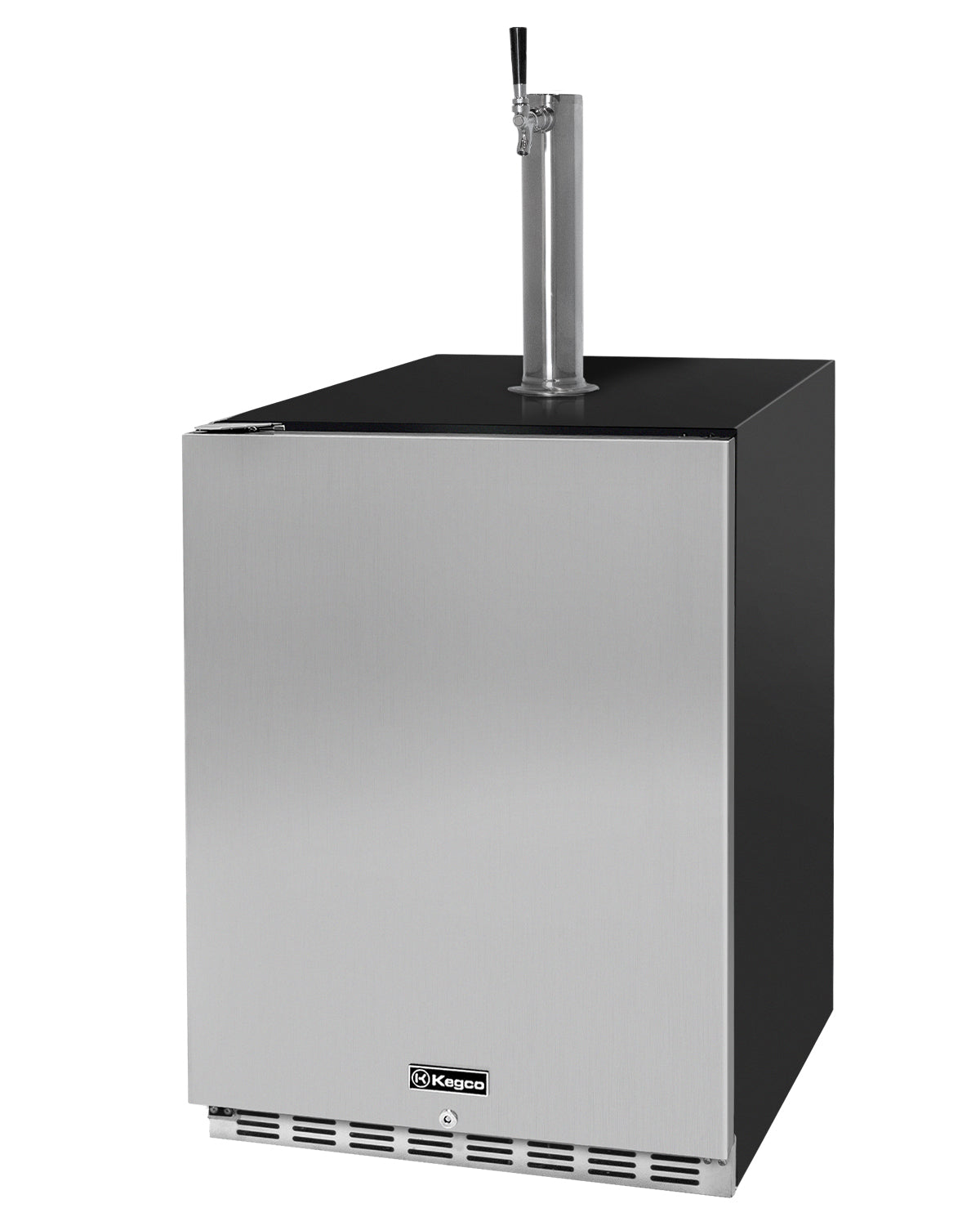 24" Wide Single Tap Stainless Steel Built-In Left Hinge ADA Kegerator with Kit