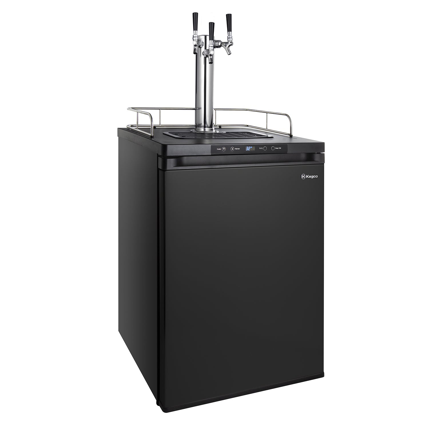 24" Wide Triple Tap Black Digital Kegerator
