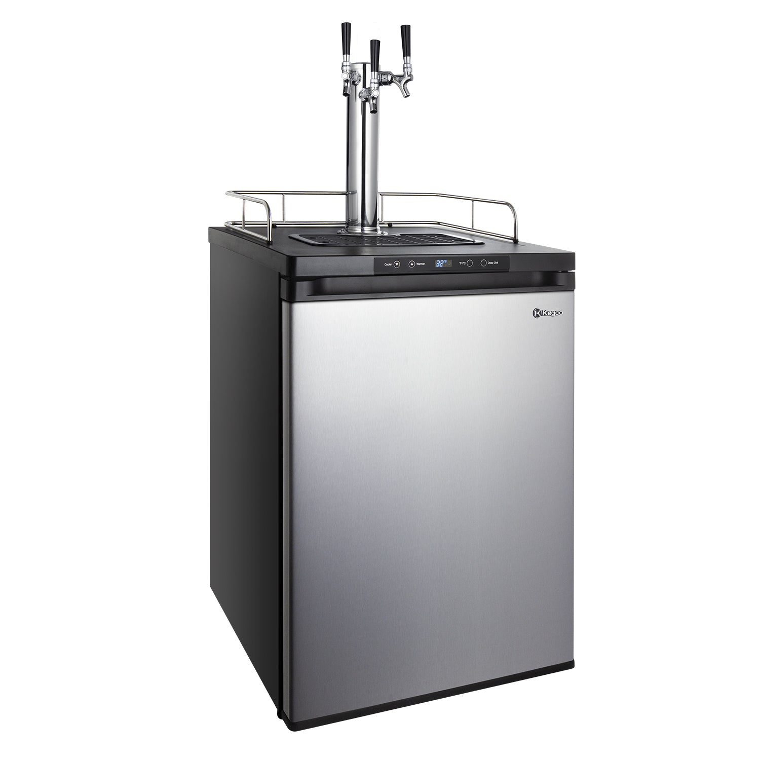Kegco K309SS-3 3 Faucet Digital Kegerators - Stainless Steel Door